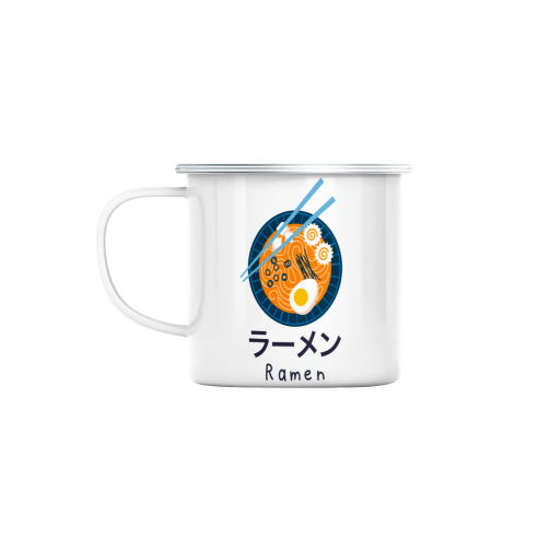 Mug GEEK en Métal Emaillé Ramen Manga Anime Japon Asie Culture