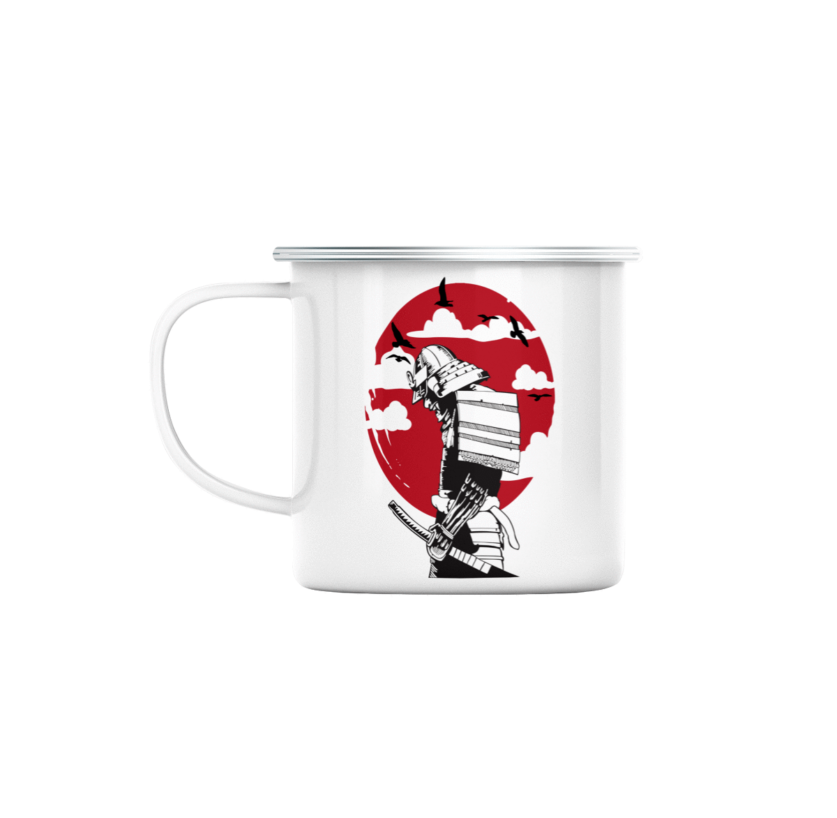 Mug GEEK en Métal Emaillé Samurai Soleil Levant Japon Asie Culture Arts Martiaux