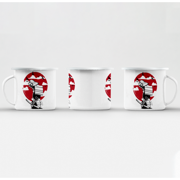 Mug GEEK en Métal Emaillé Samurai Soleil Levant Japon Asie Culture Arts Martiaux
