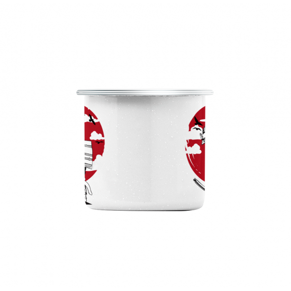 Mug GEEK en Métal Emaillé Samurai Soleil Levant Japon Asie Culture Arts Martiaux