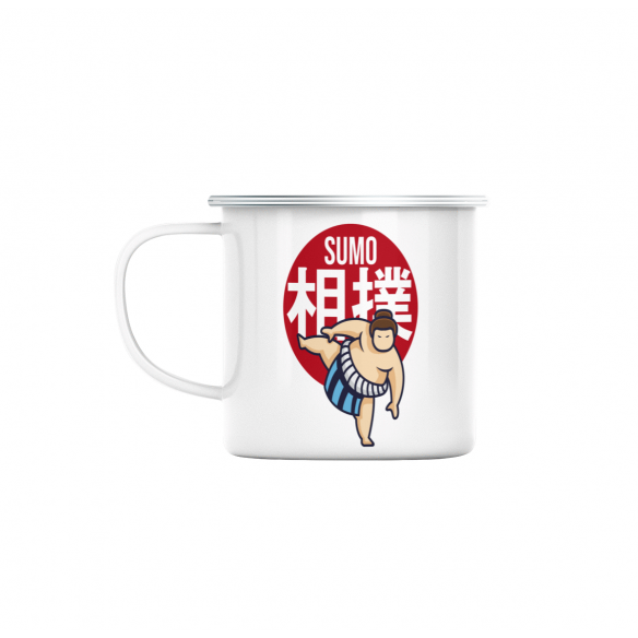 Mug GEEK en Métal Emaillé Combat de Sumo Lutte Japon Asie Culture