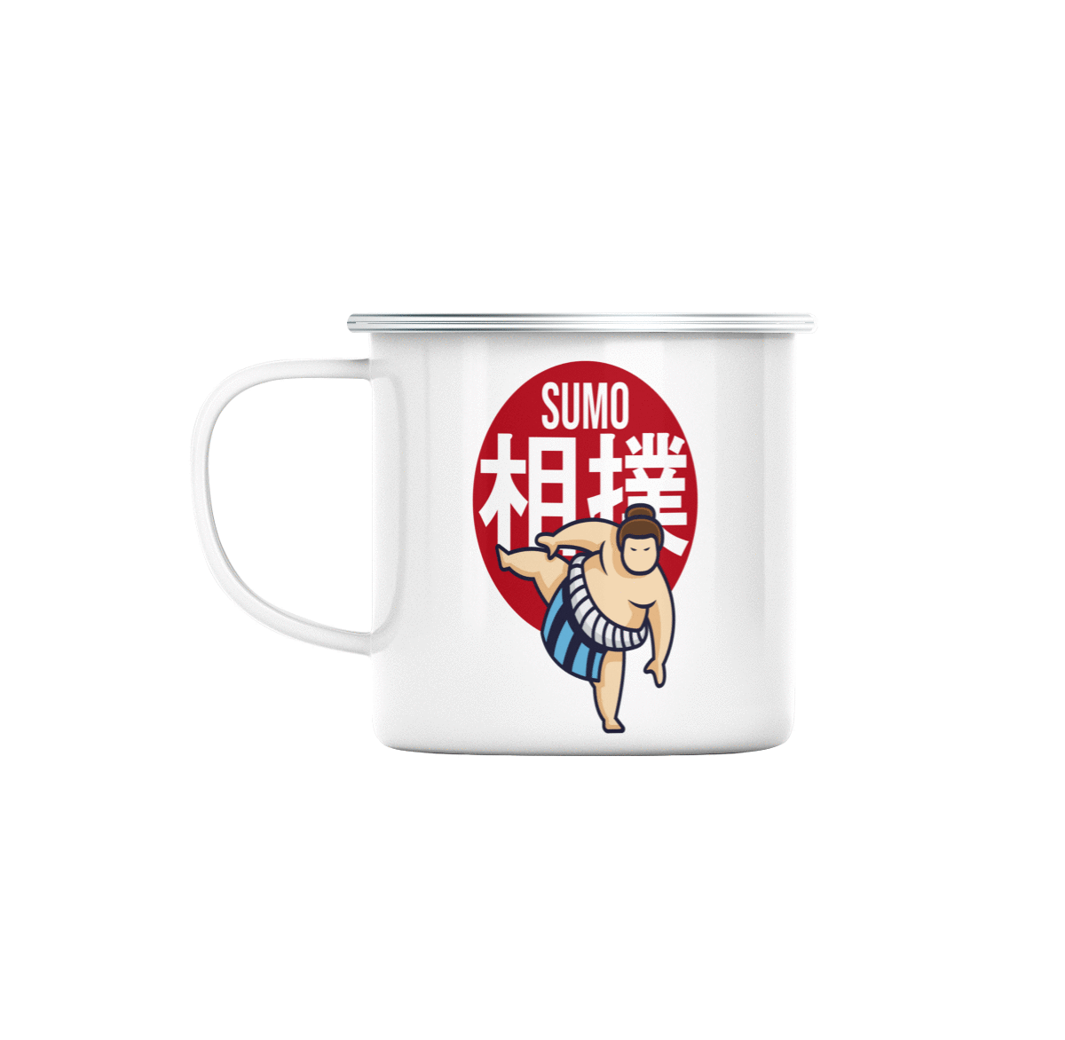 Mug GEEK en Métal Emaillé Combat de Sumo Lutte Japon Asie Culture