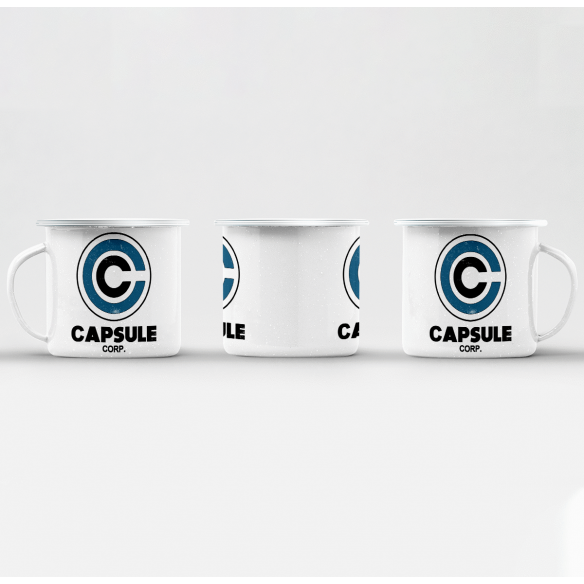 Mug GEEK en Métal Emaillé Capsule Corp. Geek Jeux Video Serie Film