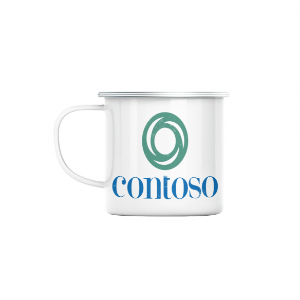 Mug GEEK en Métal Emaillé Contoso Geek Ordinateur Informaticien