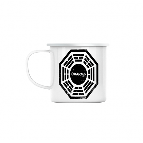 Mug GEEK en Métal Emaillé Dharma Initiative Geek Jeux Video Serie Film