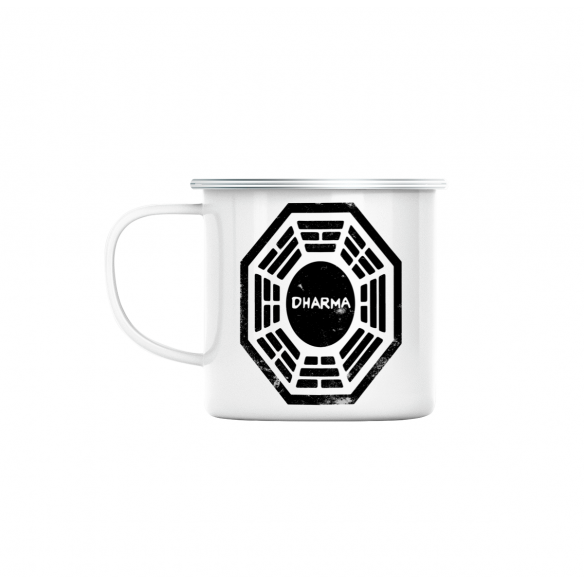 Mug GEEK en Métal Emaillé Dharma Initiative Geek Jeux Video Serie Film