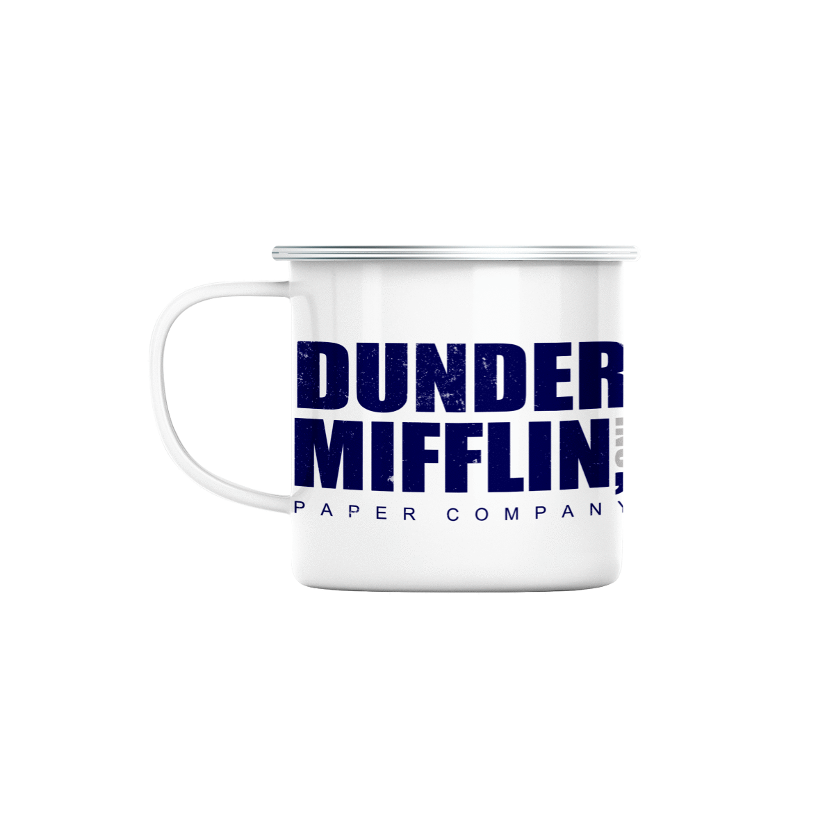 Mug GEEK en Métal Emaillé Dunder Mifflin Geek Serie TV Film Humour