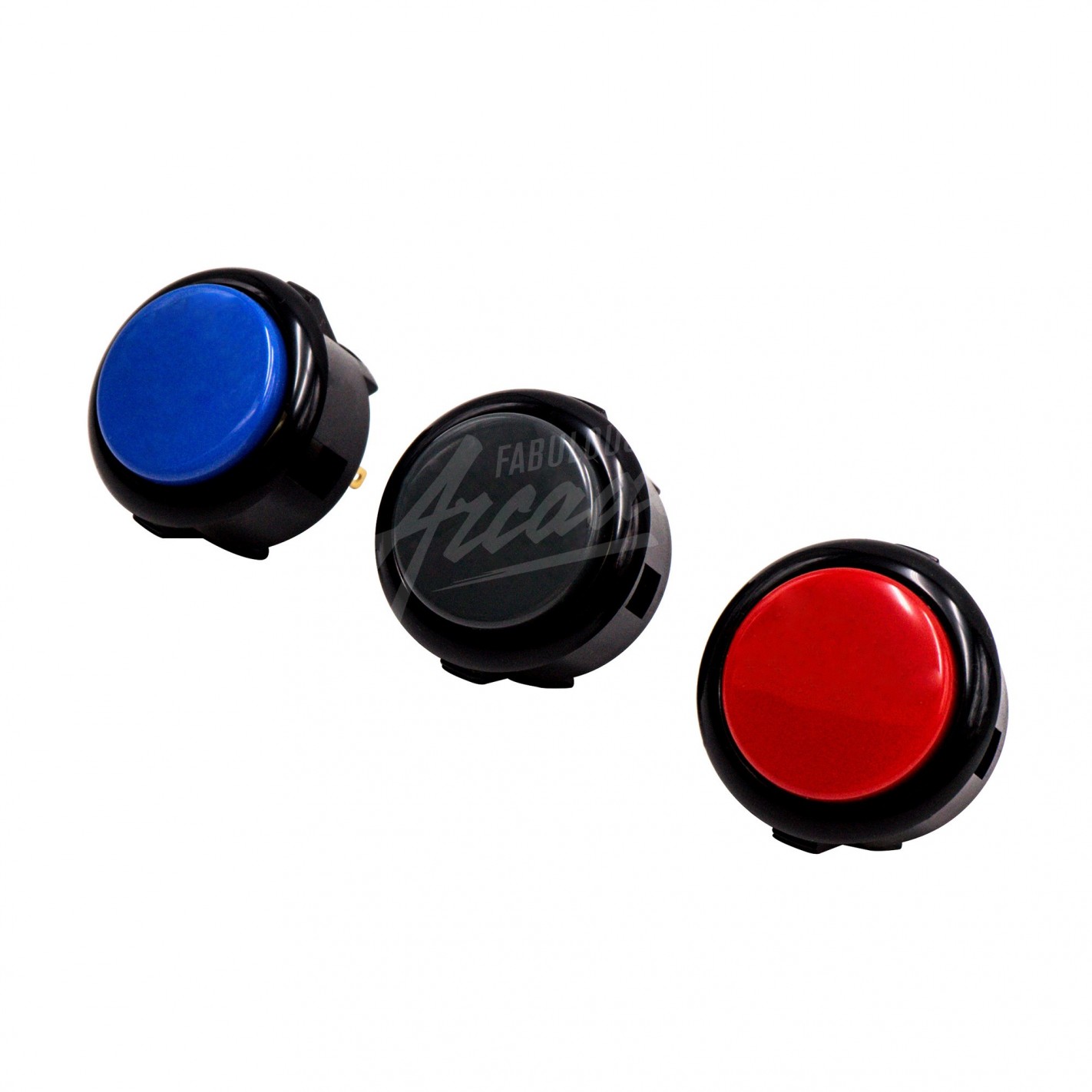 Sanwa Lot De 8 Boutons Poussoirs OBSF-30 30 Mm – Originaux Japon – Silencieux, Réactifs – Pour Arcade, Joysticks Personnalisés – Gris