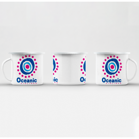Mug GEEK en Métal Emaillé Oceanic Airlines Geek Jeux Video Serie TV Film