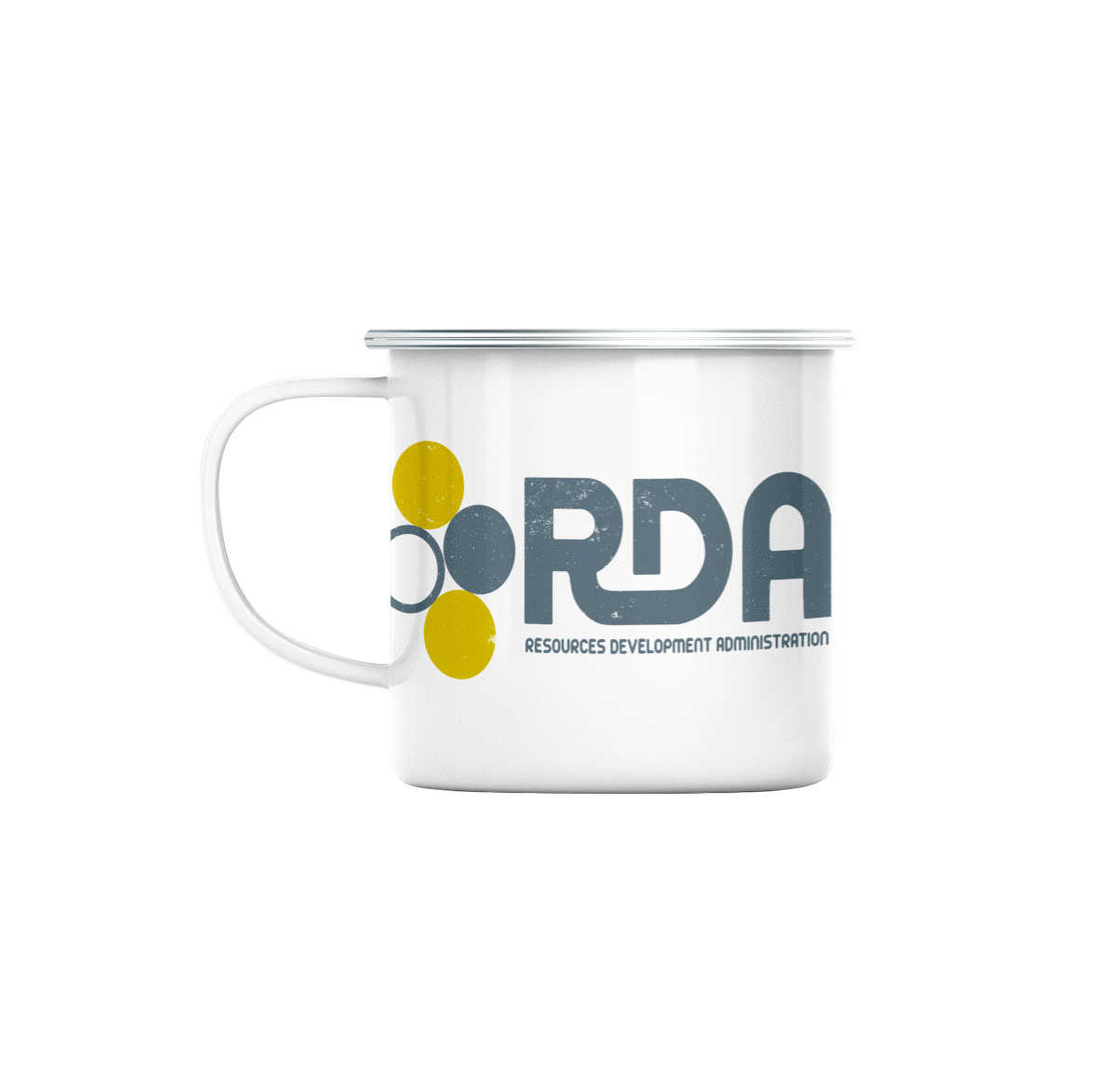 Mug GEEK en Métal Emaillé RDA Ressource Development Administration Geek Film
