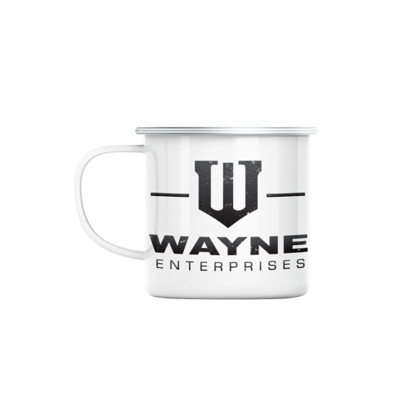 Mug GEEK en Métal Emaillé Wayne Entreprises Geek Jeux Video Serie Film