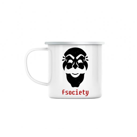 Mug GEEK en Métal Emaillé Fsociety Geek Jeux Video Serie Film Hacker