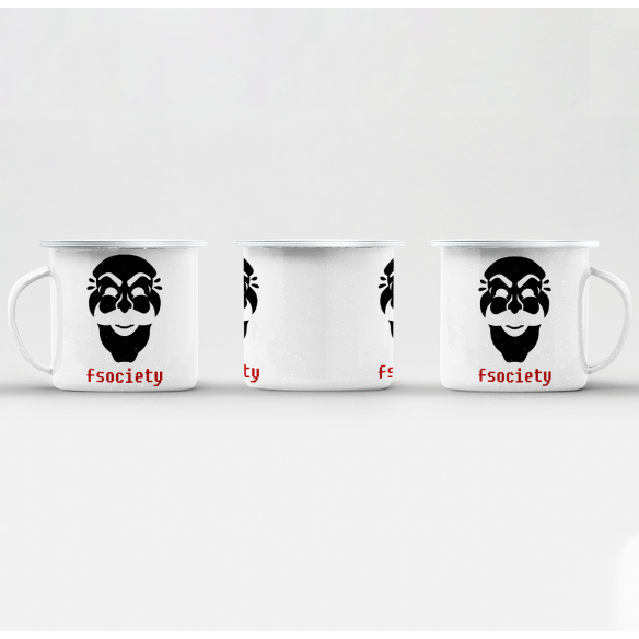 Mug GEEK en Métal Emaillé Fsociety Geek Jeux Video Serie Film Hacker