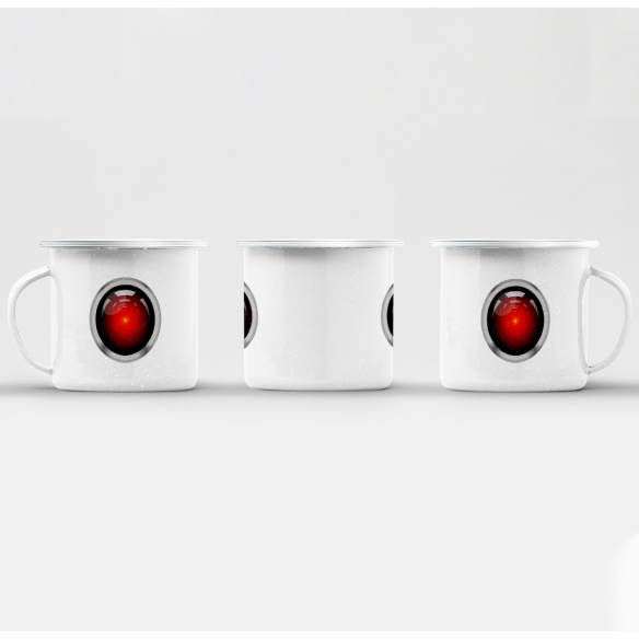 Mug GEEK en Métal Emaillé Hal 9000 Geek Espace Science Fiction Film