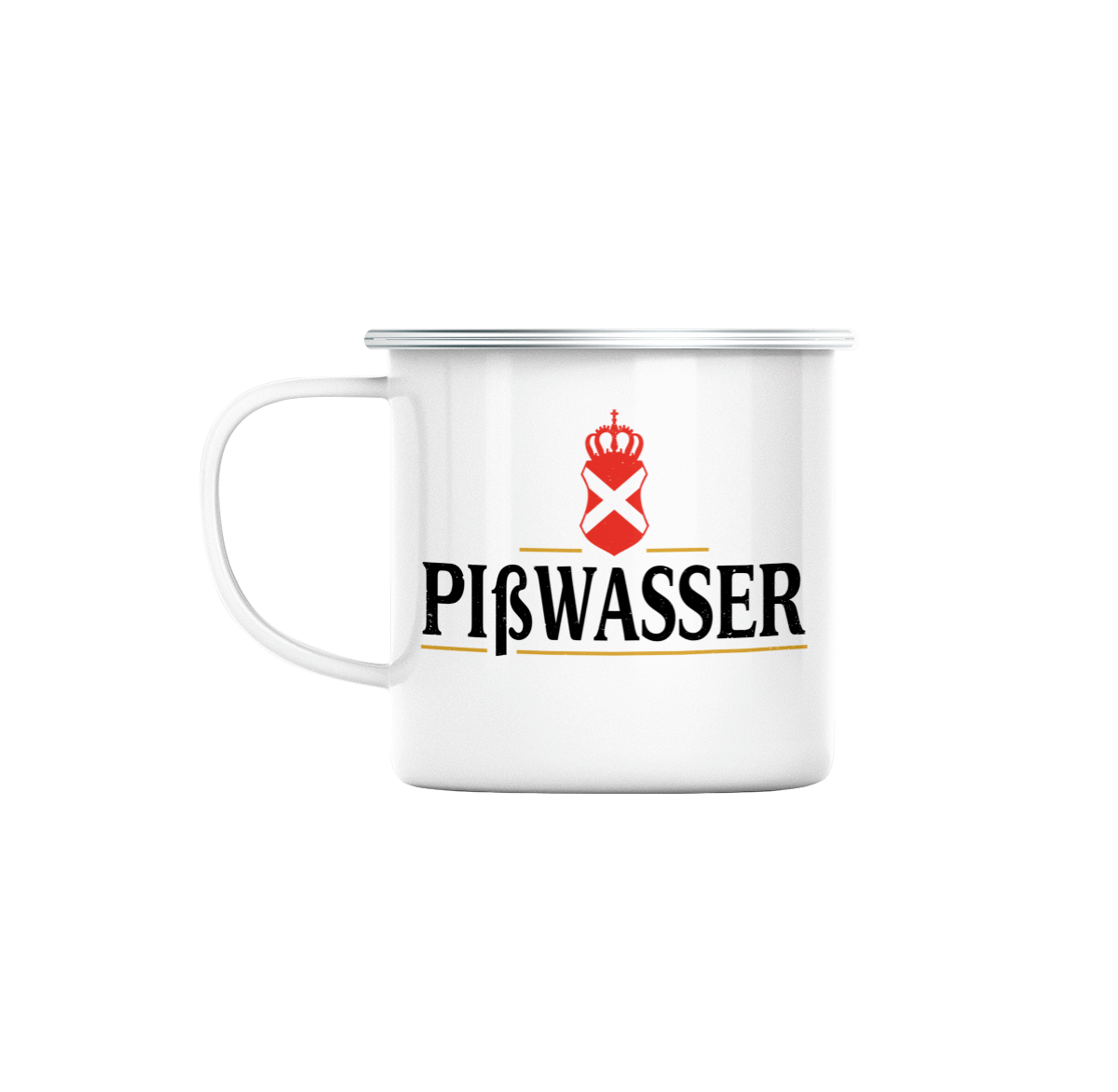 Mug GEEK en Métal Emaillé Pisswasser Geek Jeux Video Bière