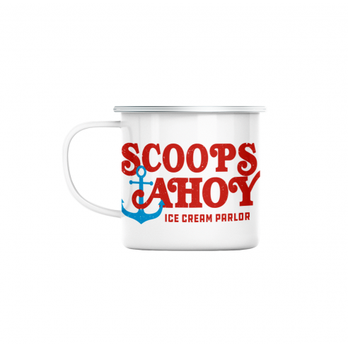 Mug GEEK en Métal Emaillé Scoops Ahoy Geek Jeux Video Serie Film 80's