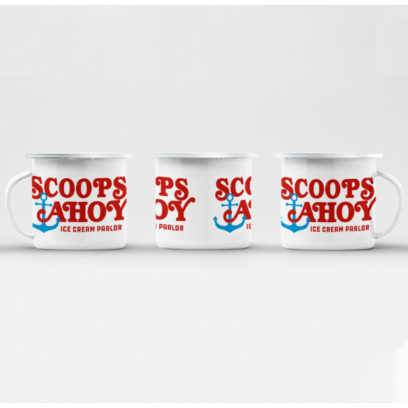 Mug GEEK en Métal Emaillé Scoops Ahoy Geek Jeux Video Serie Film 80's