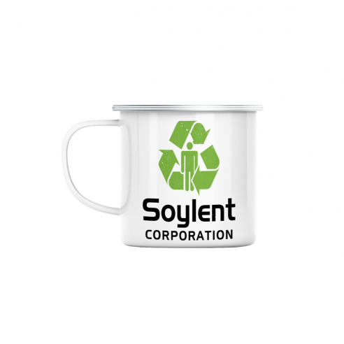 Mug GEEK en Métal Emaillé Soylent Corporation Geek Science Fiction Film