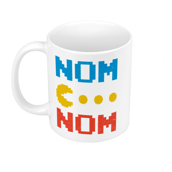 Mug GEEK Céramique Pac-Man Nom Nom Jeux Vidéo Retro Gaming 8 Bit