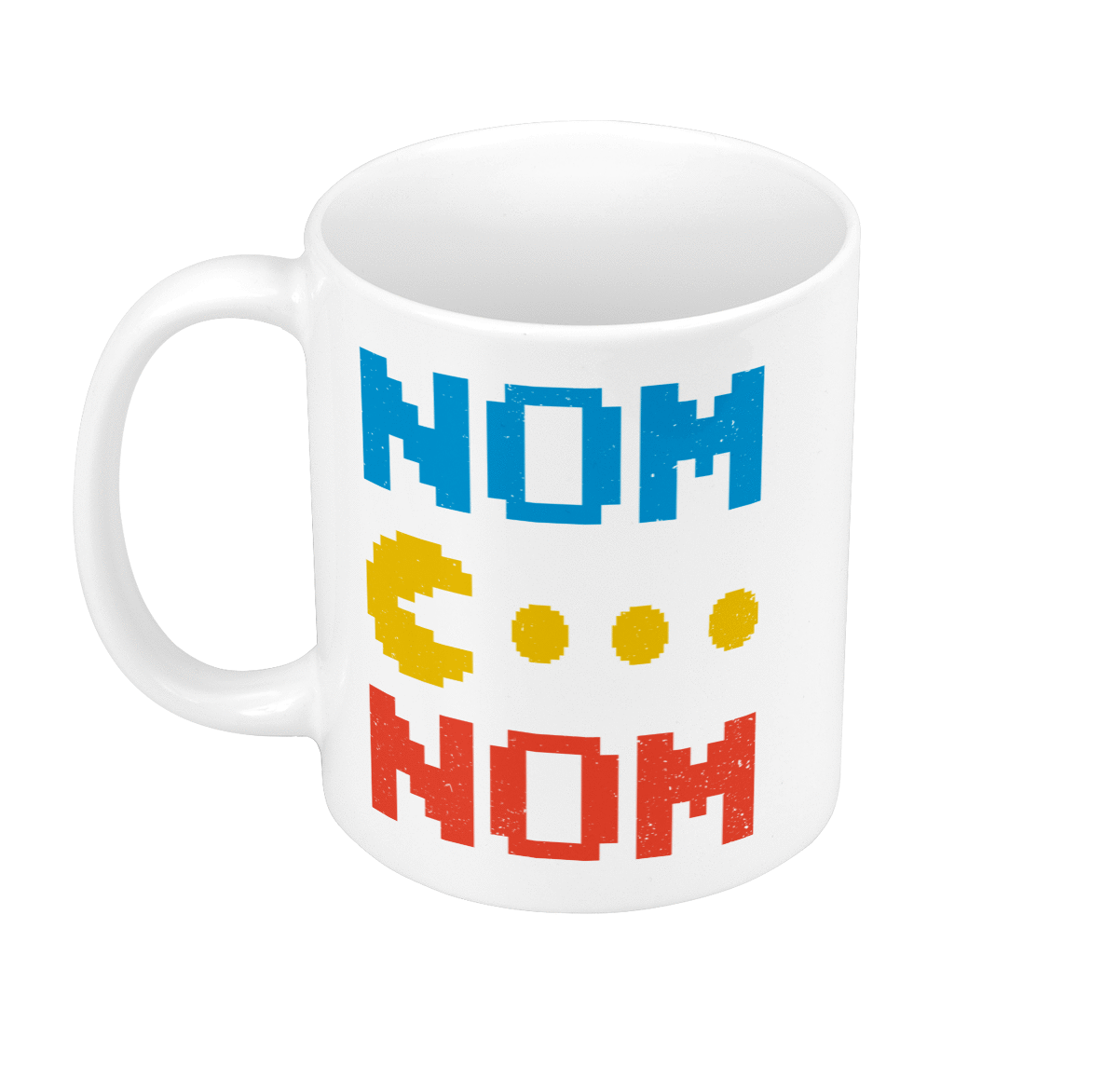 Mug GEEK Céramique Pac-Man Nom Nom Jeux Vidéo Retro Gaming 8 Bit