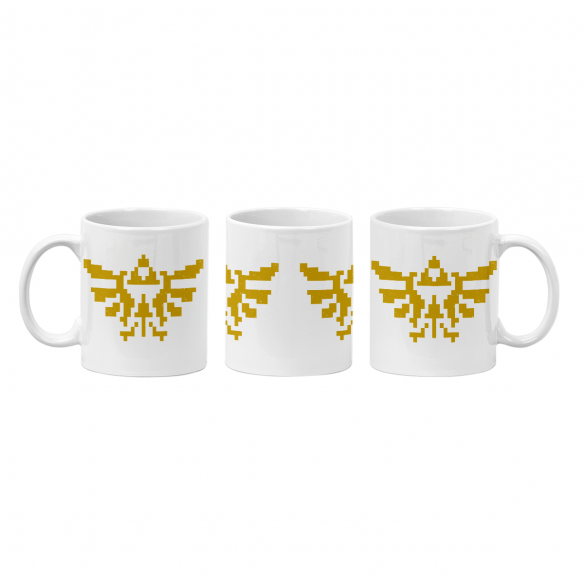 Mug GEEK Céramique Hylian Crest Triforce Zelda Jeux Vidéo Retro Gaming Vintage