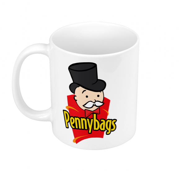 Mug GEEK Céramique Pennybags Chips Parodie Jeu de Plateau Marque