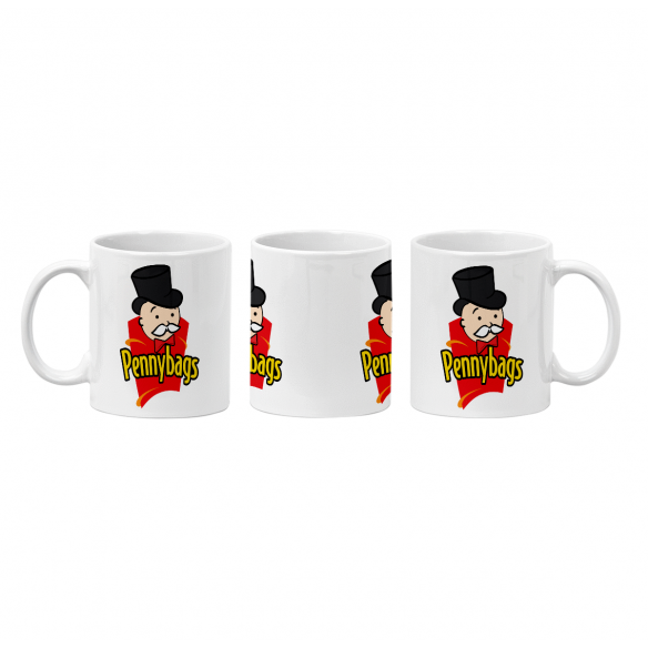 Mug GEEK Céramique Pennybags Chips Parodie Jeu de Plateau Marque