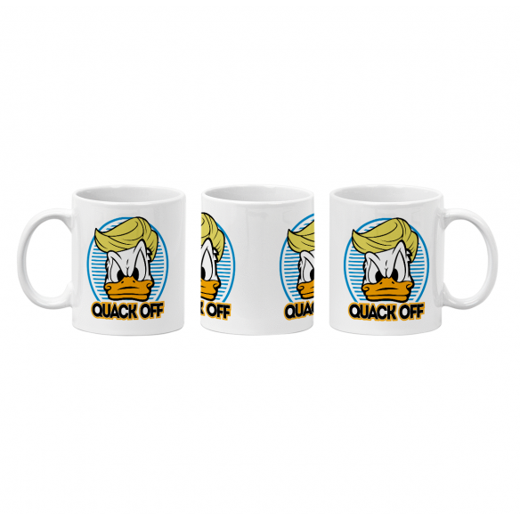 Mug GEEK Céramique Donald Trump - Quack Off Parodie Film Président Anime