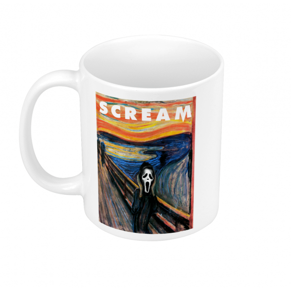 Mug GEEK Céramique Scream Ghostface Munch Parodie Film Peinture Art