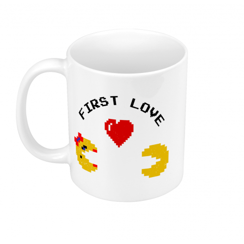 Mug GEEK Céramique First Love Jeux Vidéo Retro Gaming Saint Valentin 8 Bit
