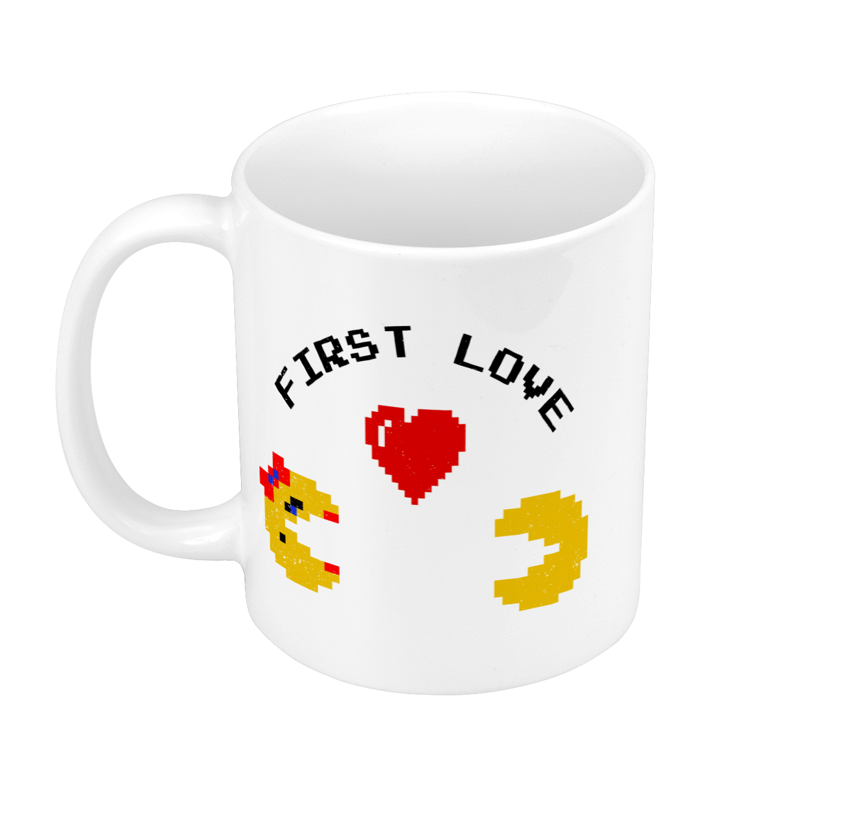 Mug GEEK Céramique First Love Jeux Vidéo Retro Gaming Saint Valentin 8 Bit