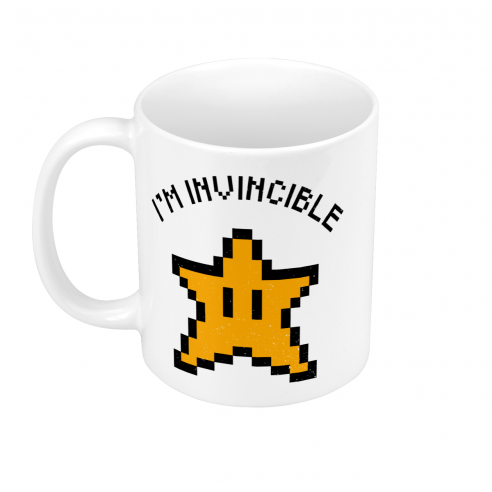 Mug GEEK Céramique Etoile Mario Invincible Jeux Vidéo Retro Gaming Vintage