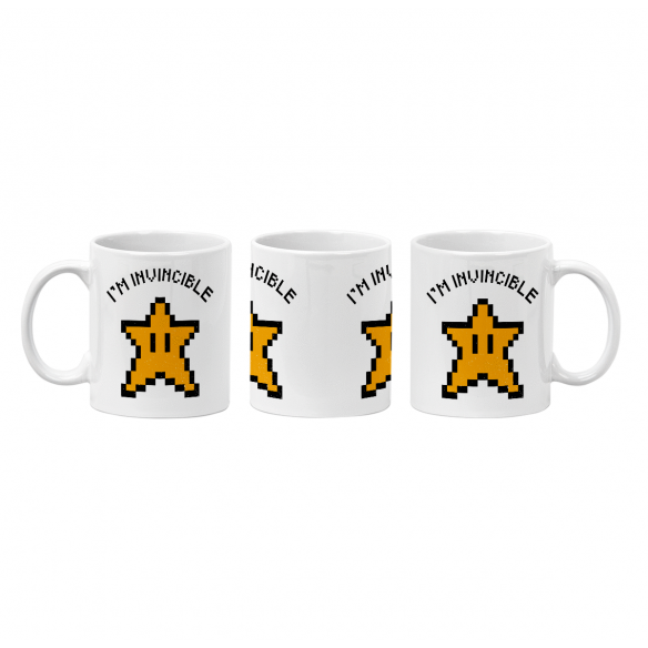 Mug GEEK Céramique Etoile Mario Invincible Jeux Vidéo Retro Gaming Vintage