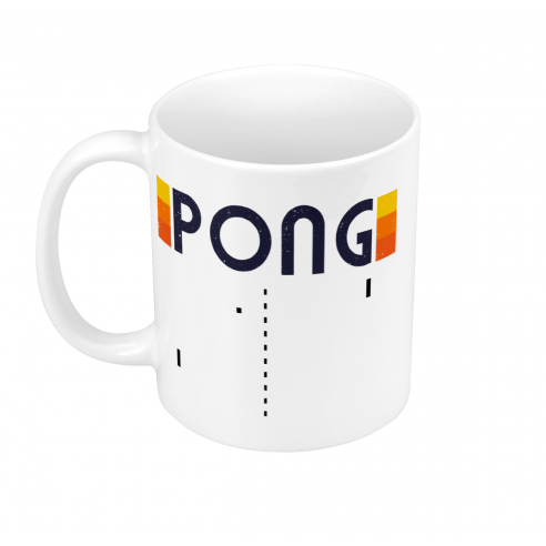 Mug GEEK Céramique Pong Jeux Vidéo Retro Gaming Vintage Arcade 70's